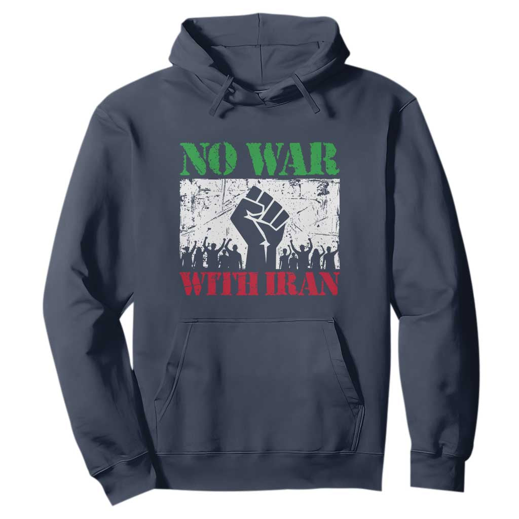 No War With Iran Hoodie Free Iran Peace Seeker Gift TS12 Navy Print Your Wear