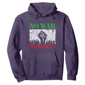 No War With Iran Hoodie Free Iran Peace Seeker Gift TS12 Purple Print Your Wear