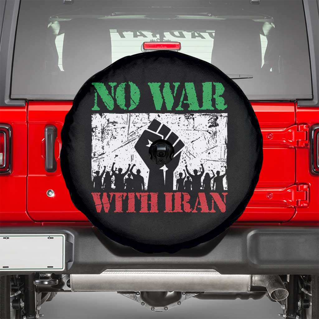 No War With Iran Spare Tire Cover Free Iran Peace Seeker Gift TS12 Black Print Your Wear