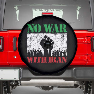 No War With Iran Spare Tire Cover Free Iran Peace Seeker Gift TS12 Black Print Your Wear