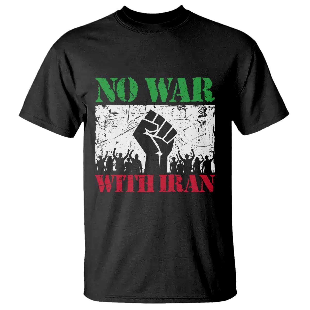 No War With Iran T Shirt Free Iran Peace Seeker Gift TS12 Black Print Your Wear