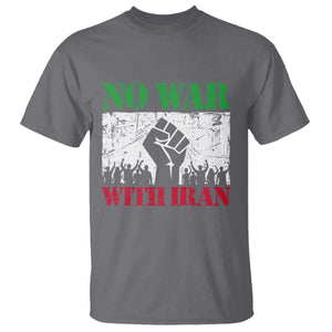 No War With Iran T Shirt Free Iran Peace Seeker Gift TS12 Charcoal Print Your Wear