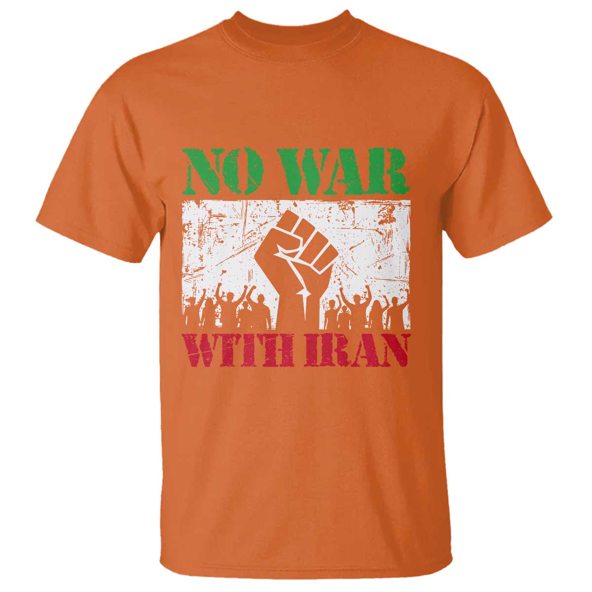 No War With Iran T Shirt Free Iran Peace Seeker Gift TS12 Orange Print Your Wear