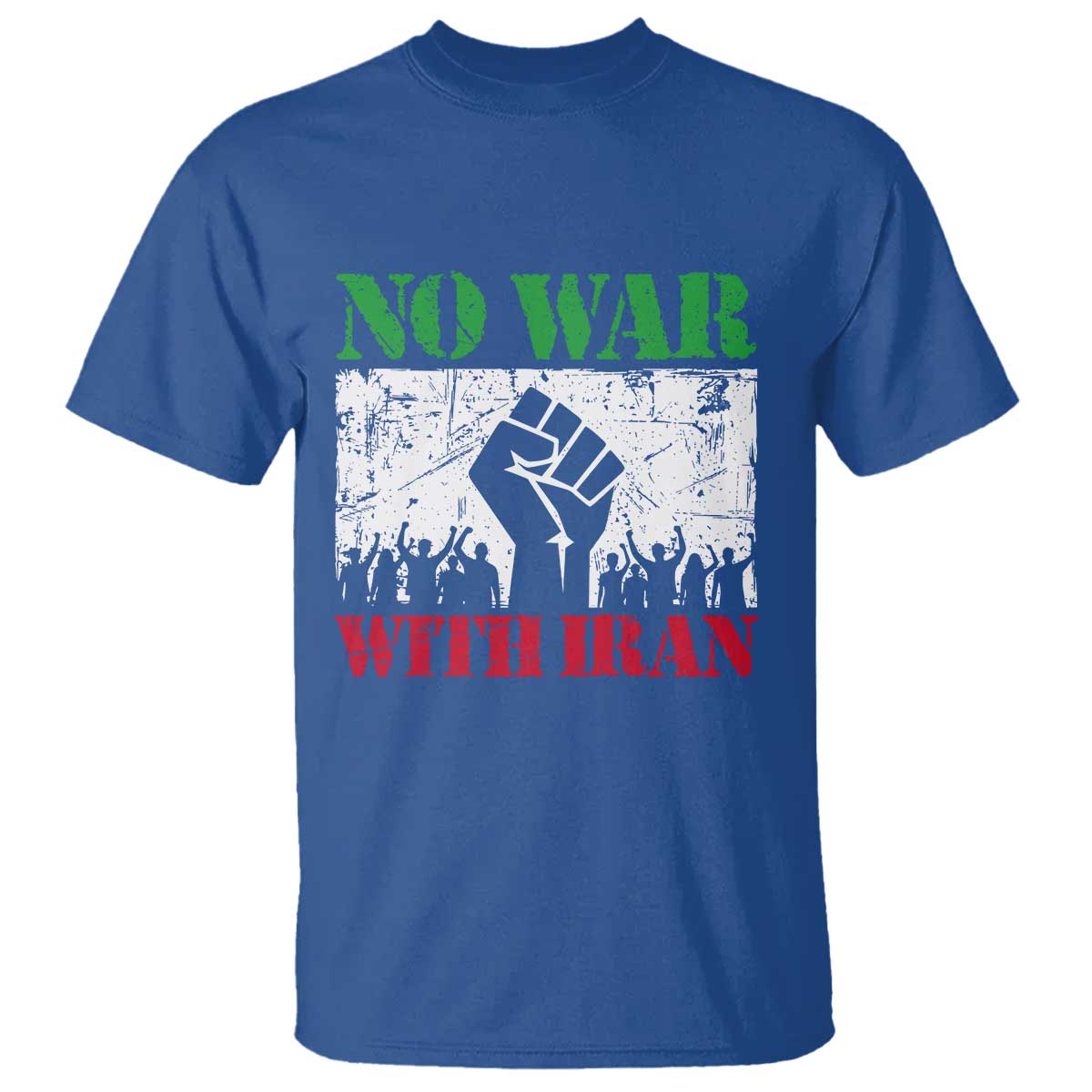 No War With Iran T Shirt Free Iran Peace Seeker Gift TS12 Royal Blue Print Your Wear