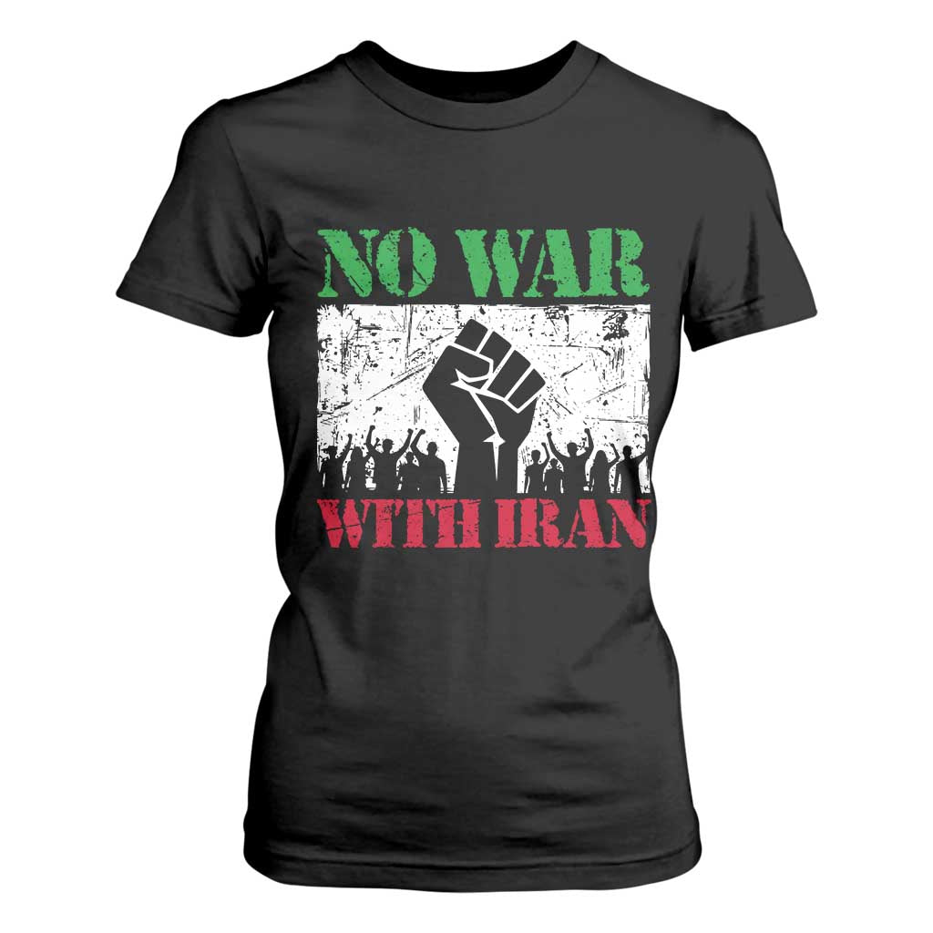 No War With Iran T Shirt For Women Free Iran Peace Seeker Gift TS12 Black Print Your Wear