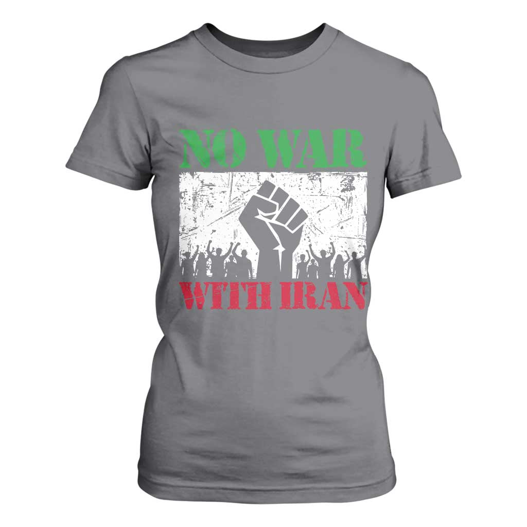 No War With Iran T Shirt For Women Free Iran Peace Seeker Gift TS12 Charcoal Print Your Wear