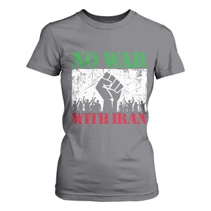 No War With Iran T Shirt For Women Free Iran Peace Seeker Gift TS12 Charcoal Print Your Wear