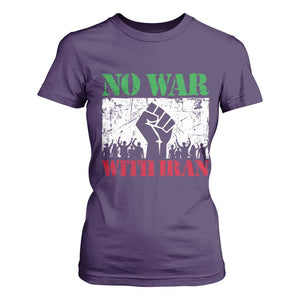 No War With Iran T Shirt For Women Free Iran Peace Seeker Gift TS12 Purple Print Your Wear