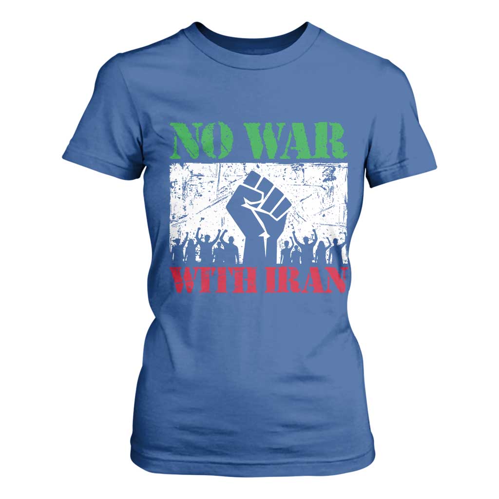 No War With Iran T Shirt For Women Free Iran Peace Seeker Gift TS12 Royal Blue Print Your Wear