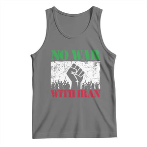 No War With Iran Tank Top Free Iran Peace Seeker Gift TS12 Black Heather Print Your Wear