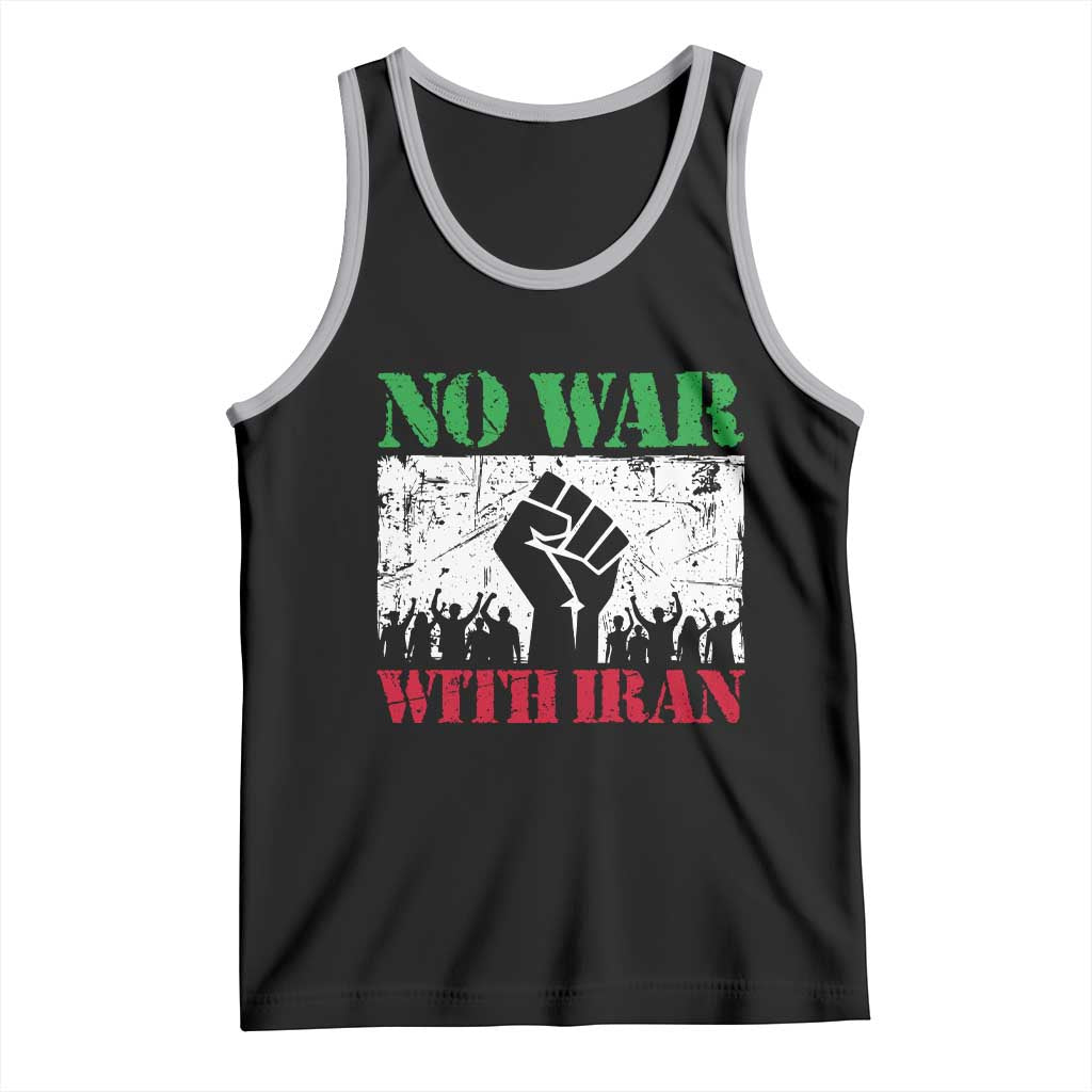 No War With Iran Tank Top Free Iran Peace Seeker Gift TS12 Black Athletic Heather Print Your Wear