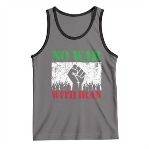 No War With Iran Tank Top Free Iran Peace Seeker Gift TS12 Deep Heather Black Print Your Wear