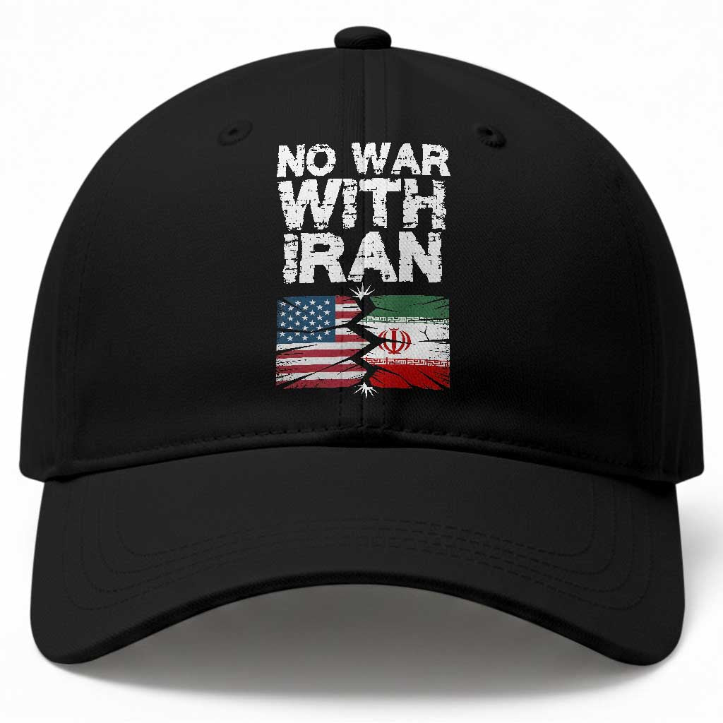 No War With Iran Baseball Cap Support Iranian People Peace TS12 Print Your Wear