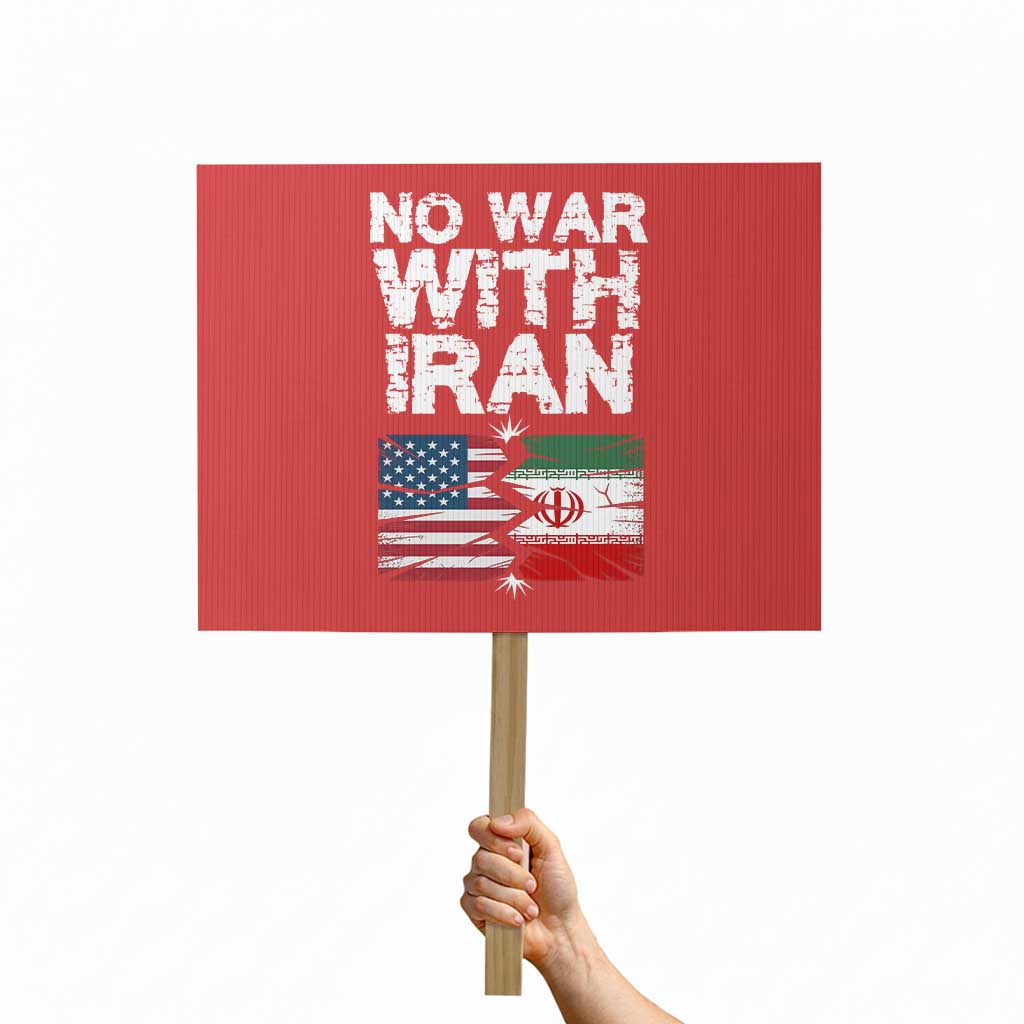 No War With Iran Protest Sign Support Iranian People Peace TS12 Horizontal 18