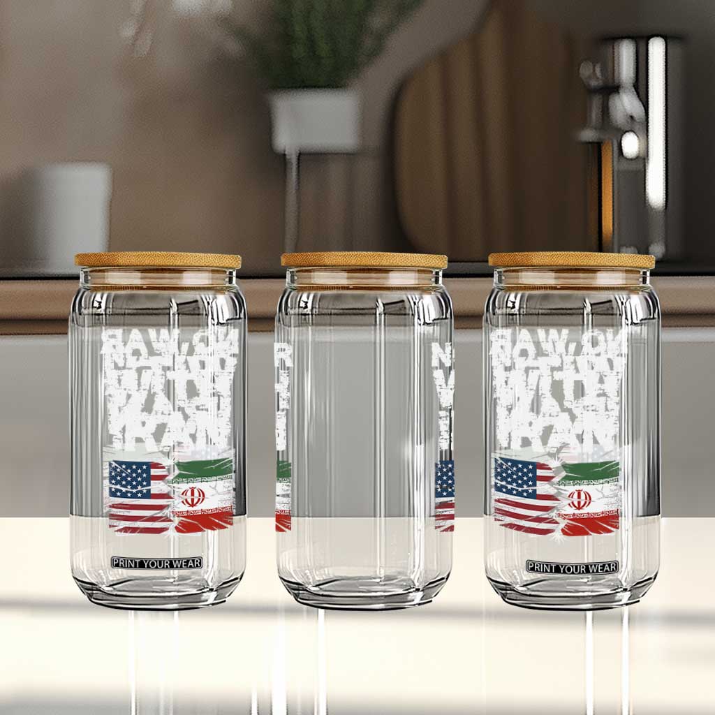 No War With Iran Glass Can Support Iranian People Peace TS12 Print Your Wear