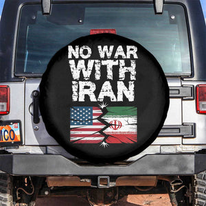 No War With Iran Spare Tire Cover Support Iranian People Peace TS12 No hole Black Print Your Wear