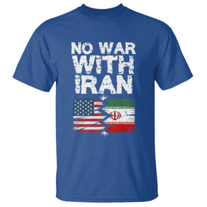 No War With Iran T Shirt Support Iranian People Peace TS12 Royal Blue Print Your Wear