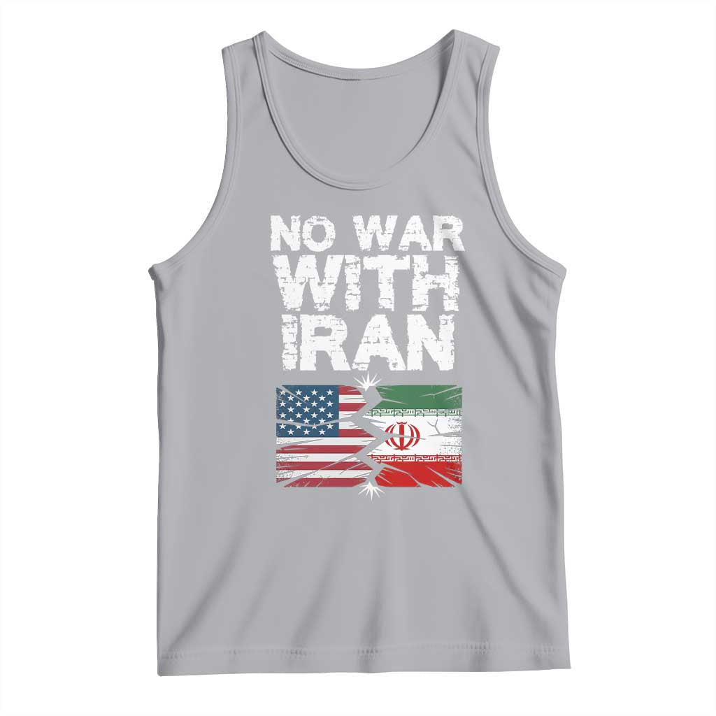 No War With Iran Tank Top Support Iranian People Peace TS12 Athletic Heather Print Your Wear