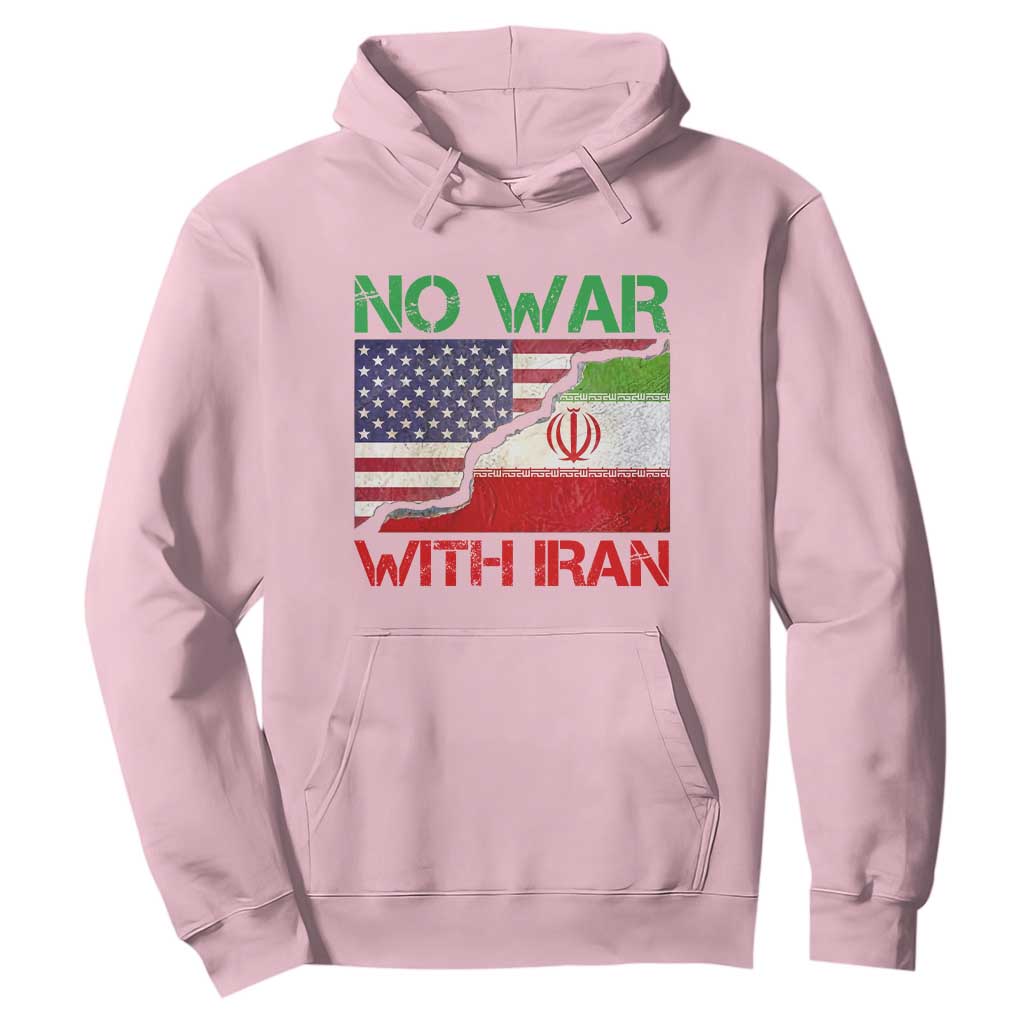 No War With Iran Hoodie Middle East Freedom TS12 Light Pink Print Your Wear