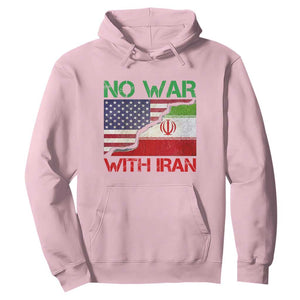 No War With Iran Hoodie Middle East Freedom TS12 Light Pink Print Your Wear