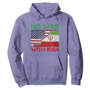 No War With Iran Hoodie Middle East Freedom TS12 Violet Print Your Wear