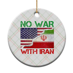 No War With Iran Ceramic Ornament Middle East Freedom TS12 1pc Christmas Plaid Print Your Wear