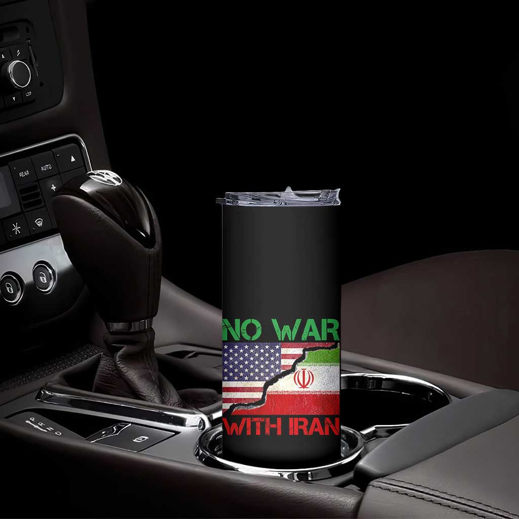 No War With Iran Skinny Tumbler Middle East Freedom TS12 Print Your Wear