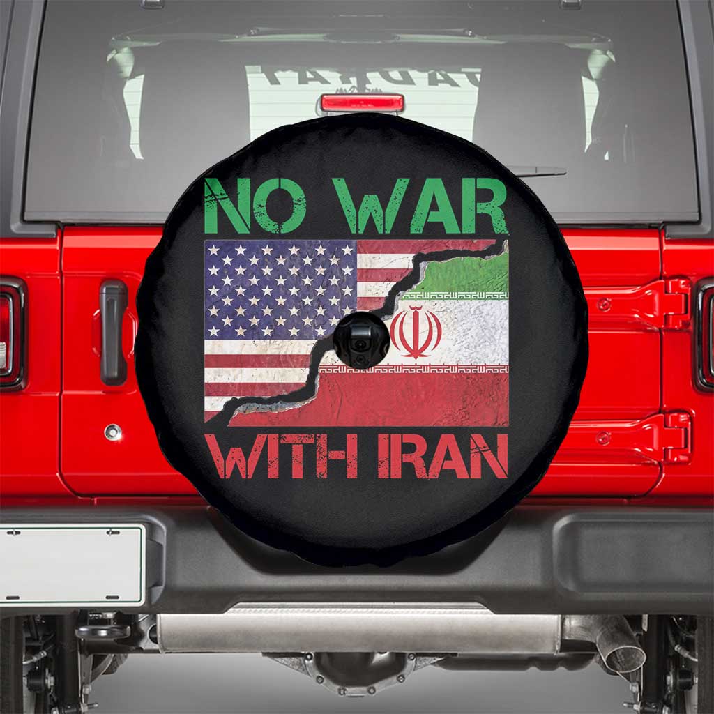 No War With Iran Spare Tire Cover Middle East Freedom TS12 White Print Your Wear