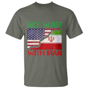 No War With Iran T Shirt Middle East Freedom TS12 Military Green Print Your Wear