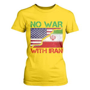 No War With Iran T Shirt For Women Middle East Freedom TS12 Daisy Print Your Wear