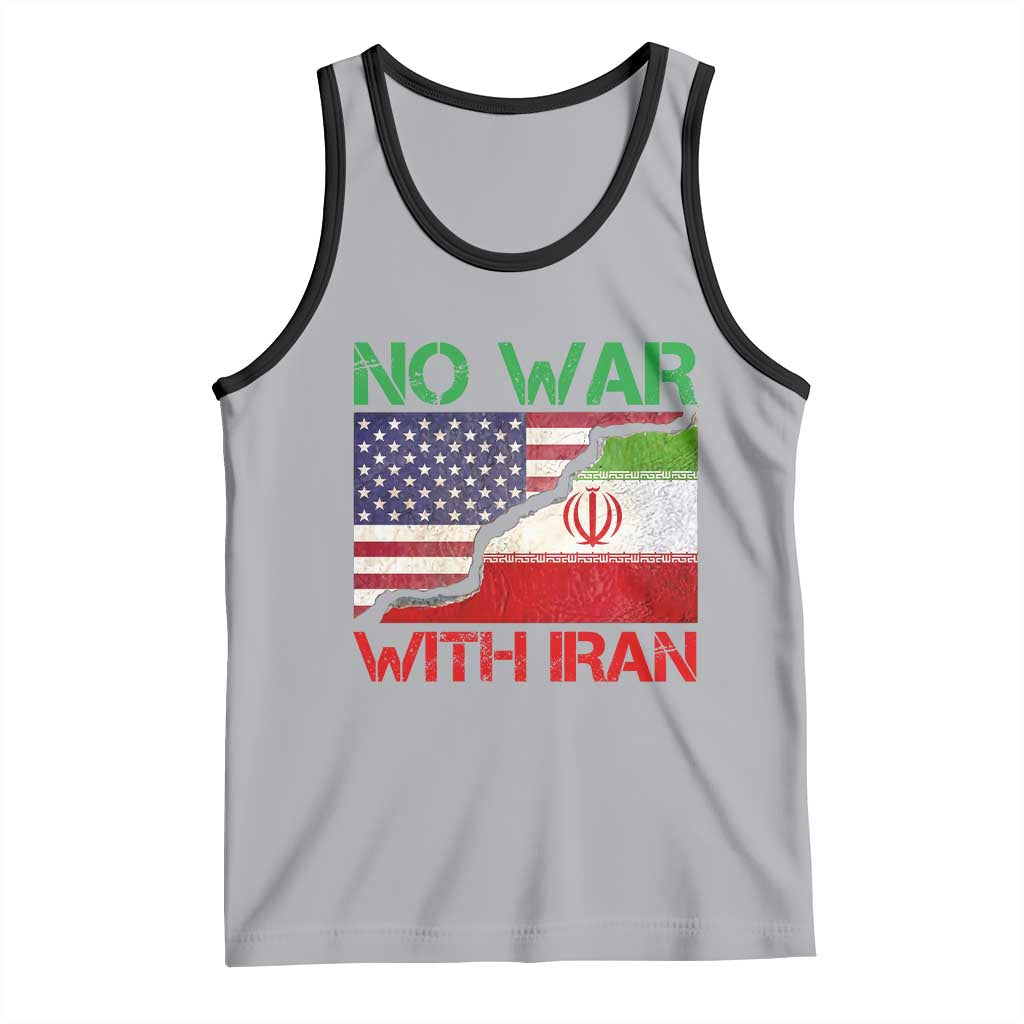 No War With Iran Tank Top Middle East Freedom TS12 Athletic Heather Black Print Your Wear