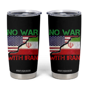 No War With Iran Tumbler Cup Middle East Freedom TS12 Black Print Your Wear