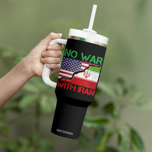 No War With Iran Tumbler With Handle Middle East Freedom TS12 Print Your Wear