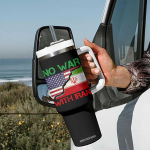 No War With Iran Tumbler With Handle Middle East Freedom TS12 Print Your Wear