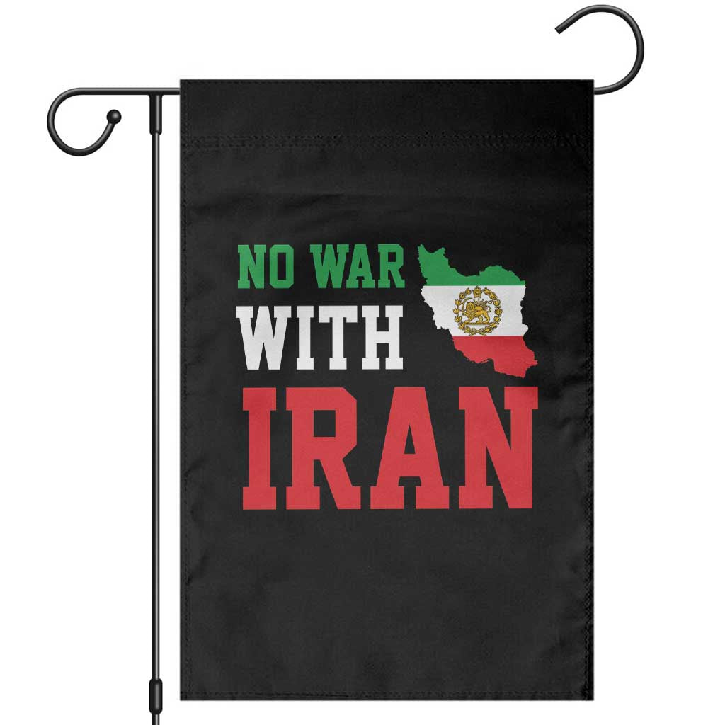 No War With Iran Garden Flag Iran Freedom Protest TS12 Black Print Your Wear