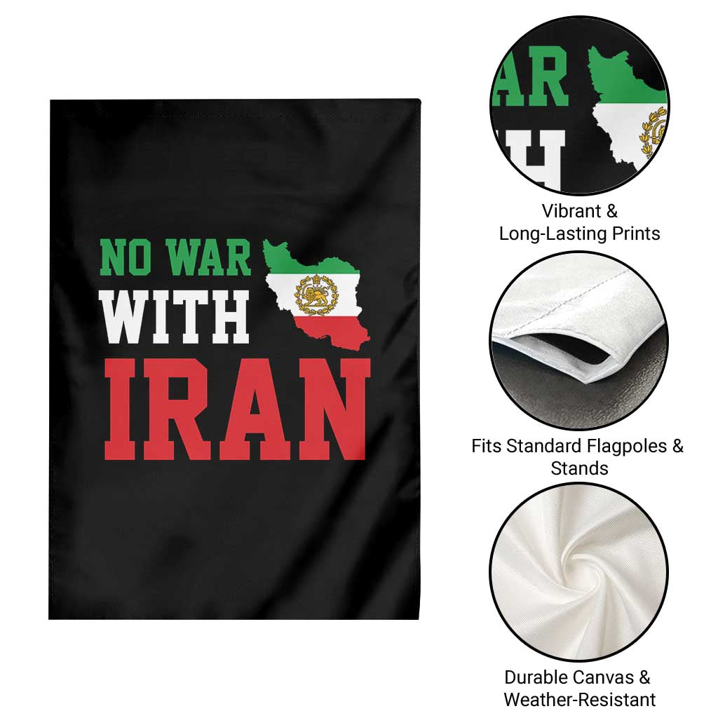 No War With Iran Garden Flag Iran Freedom Protest TS12 Print Your Wear
