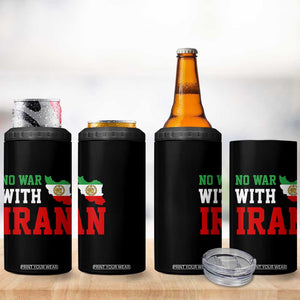 No War With Iran 4 in 1 Can Cooler Tumbler Iran Freedom Protest TS12 Print Your Wear