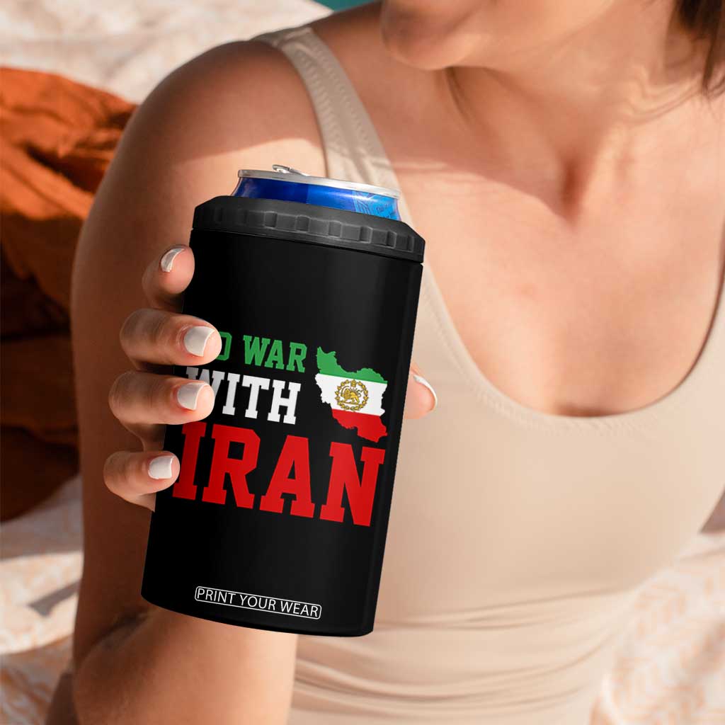 No War With Iran 4 in 1 Can Cooler Tumbler Iran Freedom Protest TS12 Print Your Wear
