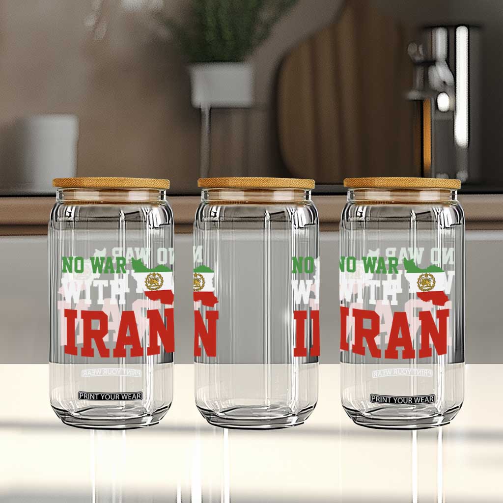 No War With Iran Glass Can Iran Freedom Protest TS12 Print Your Wear