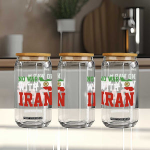 No War With Iran Glass Can Iran Freedom Protest TS12 Print Your Wear