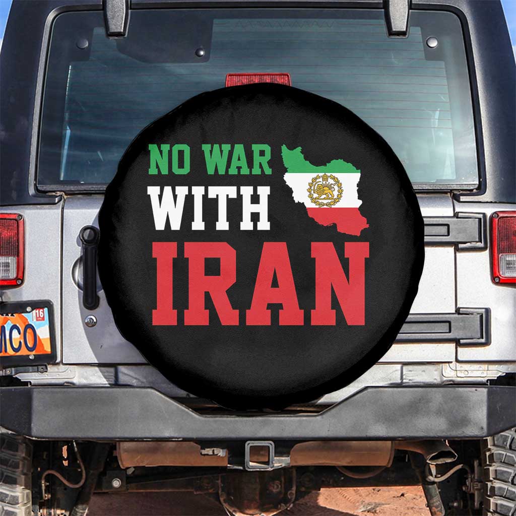No War With Iran Spare Tire Cover Iran Freedom Protest TS12 No hole Black Print Your Wear