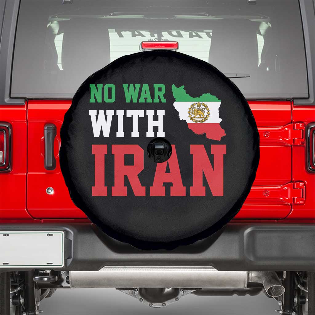 No War With Iran Spare Tire Cover Iran Freedom Protest TS12 Black Print Your Wear
