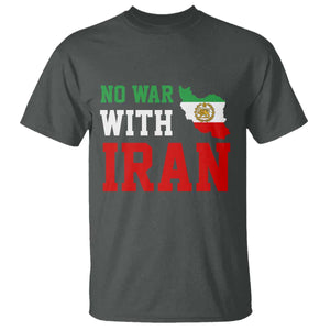 No War With Iran T Shirt Iran Freedom Protest TS12 Dark Heather Print Your Wear