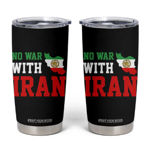 No War With Iran Tumbler Cup Iran Freedom Protest TS12 Black Print Your Wear
