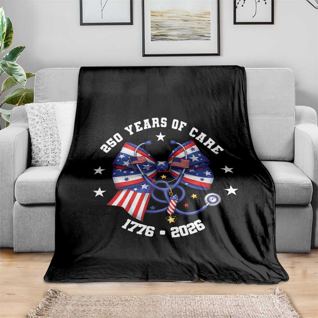 Nurse 250 Years Of Care Throw Blanket Patriotic American Nurse Gift TS12 Print Your Wear