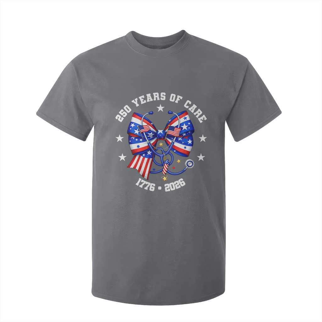 Nurse 250 Years Of Care T Shirt For Kid Patriotic American Nurse Gift TS12 Charcoal Print Your Wear