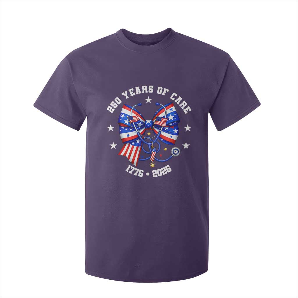 Nurse 250 Years Of Care T Shirt For Kid Patriotic American Nurse Gift TS12 Purple Print Your Wear