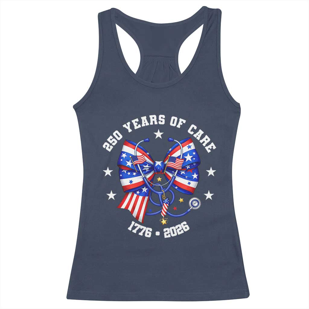 Nurse 250 Years Of Care Racerback Tank Top Patriotic American Nurse Gift TS12 Navy Print Your Wear