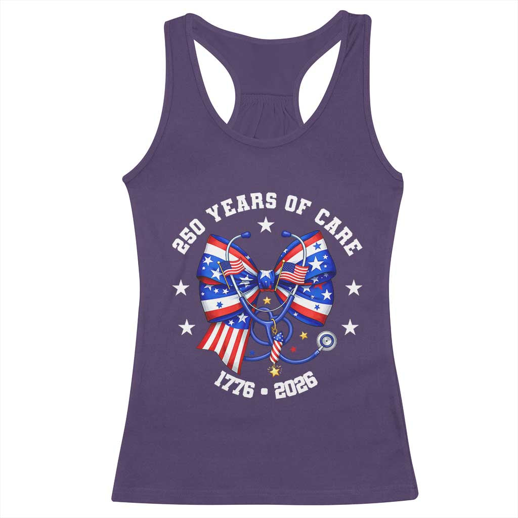 Nurse 250 Years Of Care Racerback Tank Top Patriotic American Nurse Gift TS12 Purple Print Your Wear