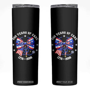 Nurse 250 Years Of Care Skinny Tumbler Patriotic American Nurse Gift TS12 Black Print Your Wear